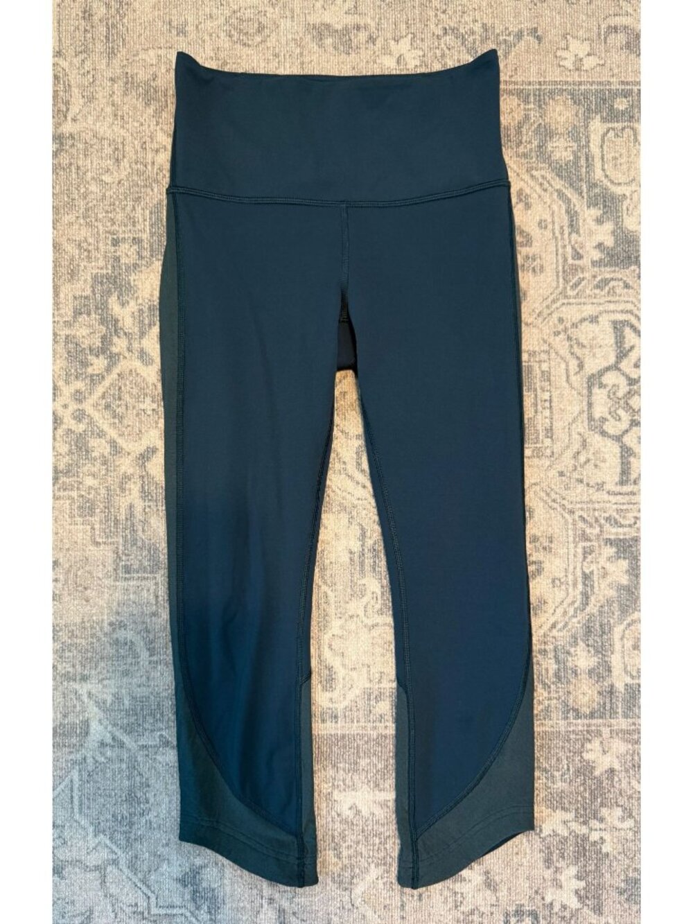 Lululemon Ready Set Go Crop Pant 21" Submarine Blue Size 4 Leggings High Rise - Picture 1 of 7